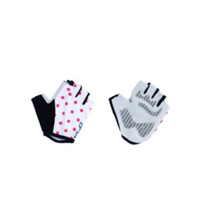 XLC CG-S10 guantes cortos blanco puntos rojos