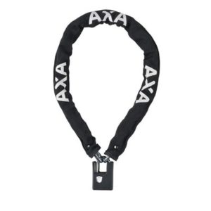 Candado cadena AXA Clinch+largo 85 cm grosor 6 mm acero reforzado funda goma llave seguridad 8 negro