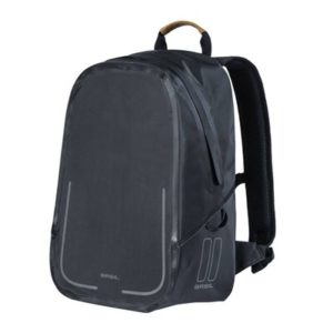 Mochila Basil Urban Dry Backpack c/reflectante negro mate impermeable 18L