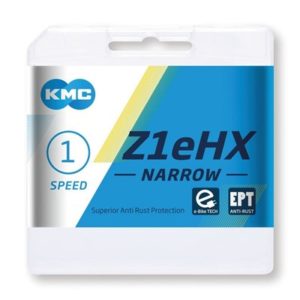Cadena KMC Z1 EHX EPT 1/2x3/32 128 eslabones 7.8 mm 1V.gris