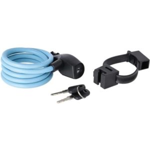 Candado cable AXA Resolute 120 cm - 8 mm azul claro