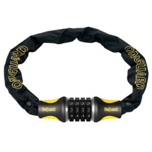 Candado cadena combinacion Onguard Mastiff 75 cm - 4 mm negro/amarillo