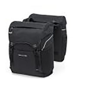 Alforjas New Looxs Sports 32L impermeable poliester negro con reflectantes (39x29x16 cm)