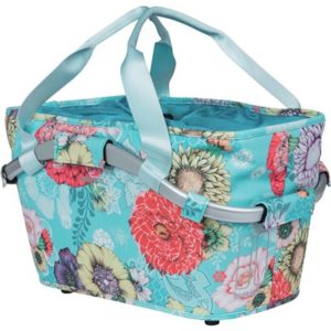 Cesta trasera Basil Bloom Field Carry All MIK 22L impermeable azul flores c/reflect. (48x28x24 cm)