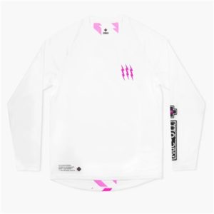 Camiseta manga larga Muc-off Riders blanco/rosa