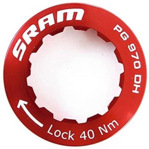 Tapa cierre SRAM cassette PG970/PG990 DH Pour 11 dientes aluminio rojo