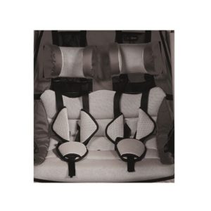 XLC asiento con arnes para remolque niño Duo S gris/beige/antracita