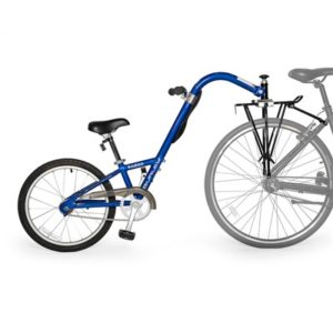 Bicicleta aprendizaje remolque Burley Kazoo Trailercycle al portabultos azul (incluye portabultos)